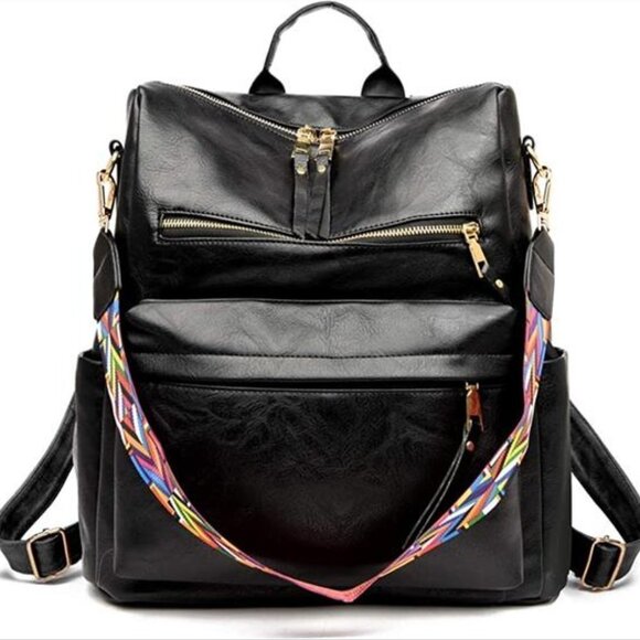 High Quality Leather Multipurpose Backpack Purse main image 6